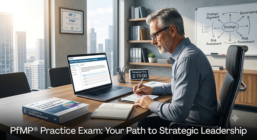 Project Portfolio Management Certification (PfMP) Practice Exam Banner
