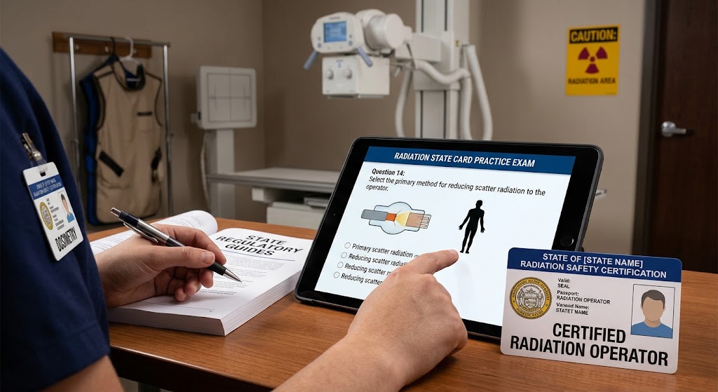 Radiation State Card Practice Exam Banner