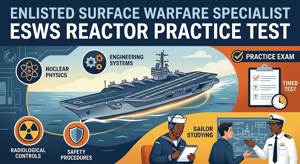 Enlisted Surface Warfare Specialist (ESWS) Reactor Practice Test Banner