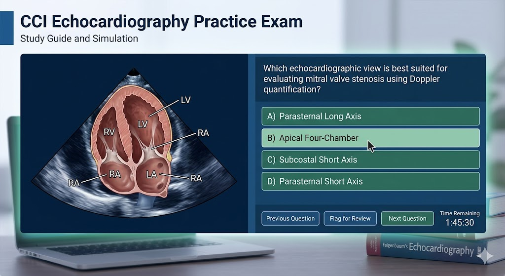 CCI Echocardiography Practice Test Banner