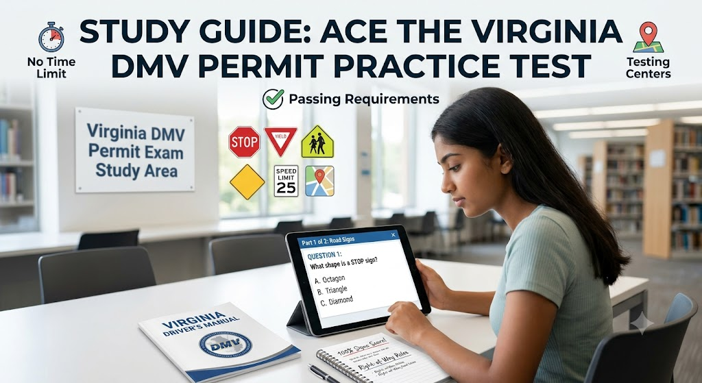 Virginia DMV Permit Practice Test Banner