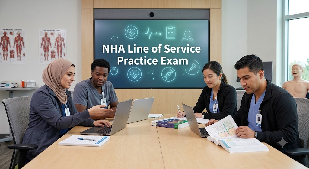 NHA Line of Service Practice Exam Banner