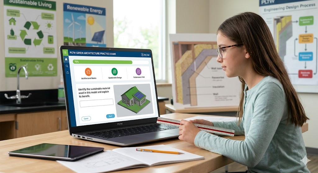 PLTW Green Architecture Practice Exam Banner