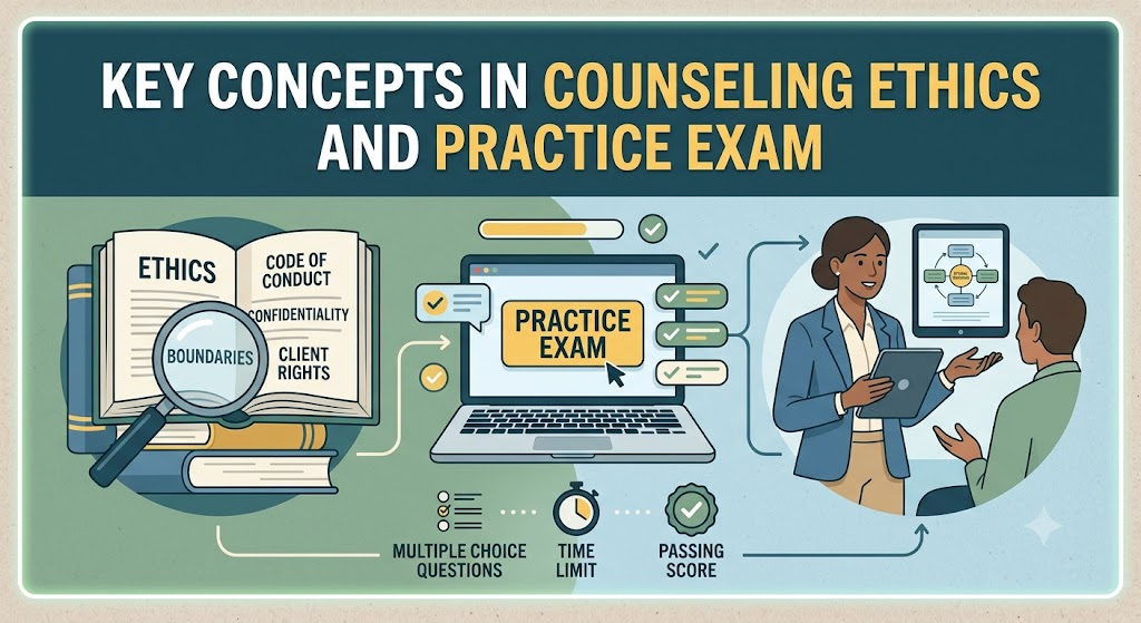 Key Concepts in Counseling Ethics and Practice Exam Practice Banner