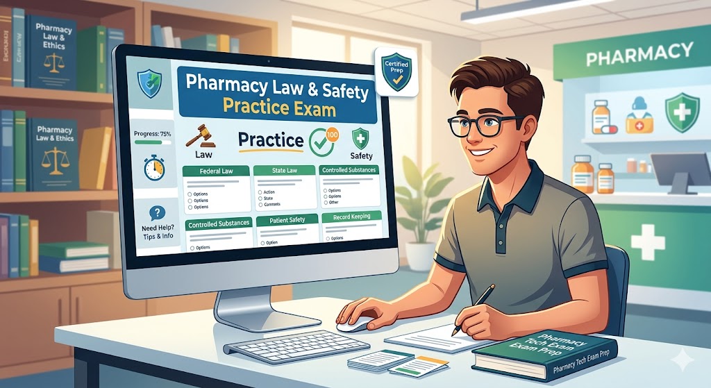 Pharmacy Technician Law and Safety Practice Test Banner