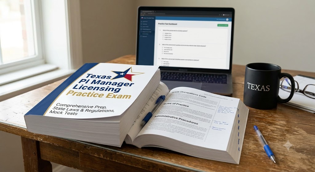 Texas Private Investigator (PI) Licensing Managers Practice Test Banner