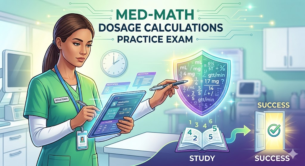 Med-Math Dosage Calculations Practice Test Banner