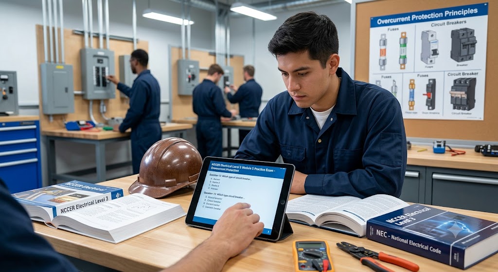 NCCER Electrical Level 3 Module 5 Overcurrent Protection Practice Test Banner