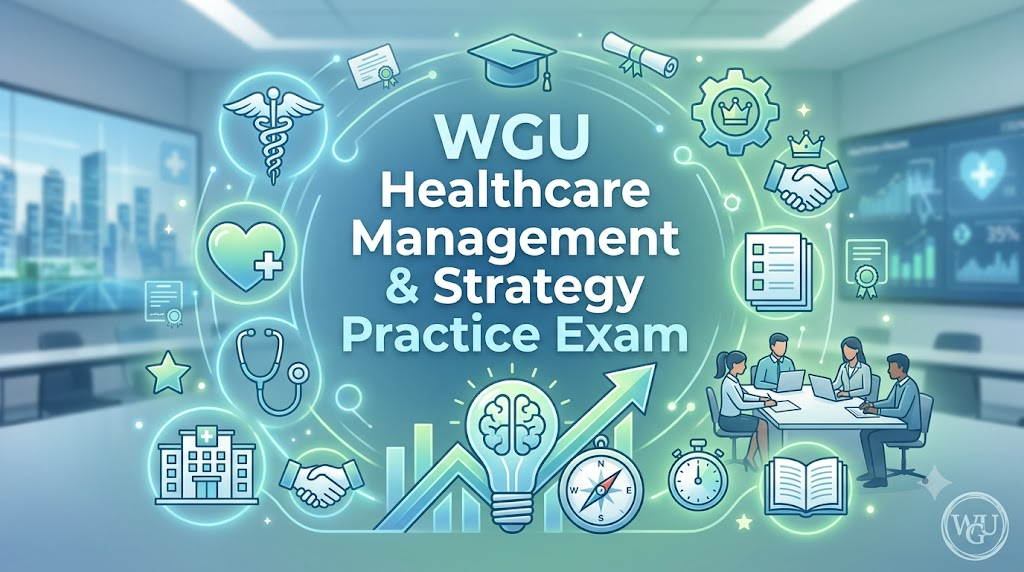 Western Governors University (WGU) HCM3510 C432 Healthcare Management & Strategy Practice Test Banner