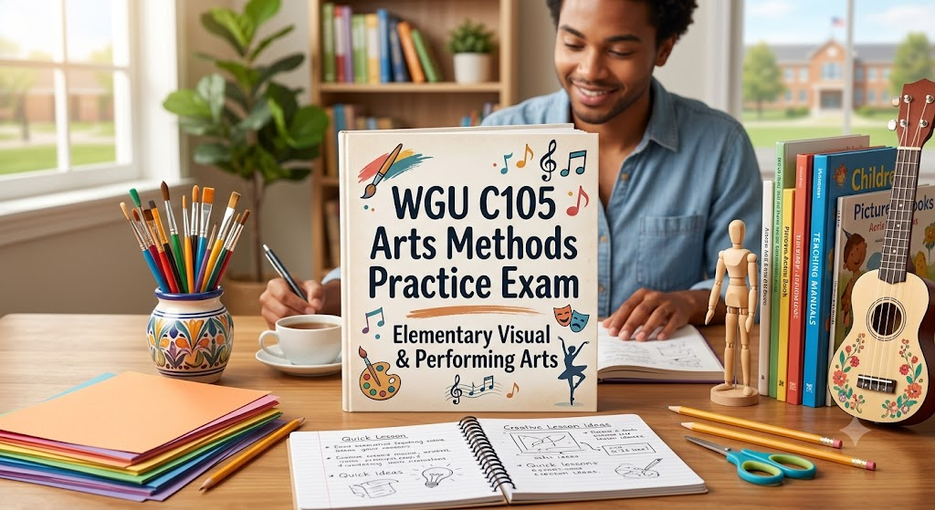 Western Governors University (WGU) EDUC4260 C105 Elementary Visual and Performing Arts Methods Practice Exam Banner