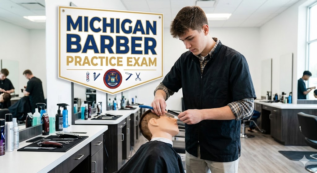 Michigan Barber Practice Exam Banner