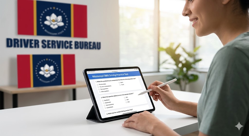 Mississippi DMV Driving Practice Test Banner