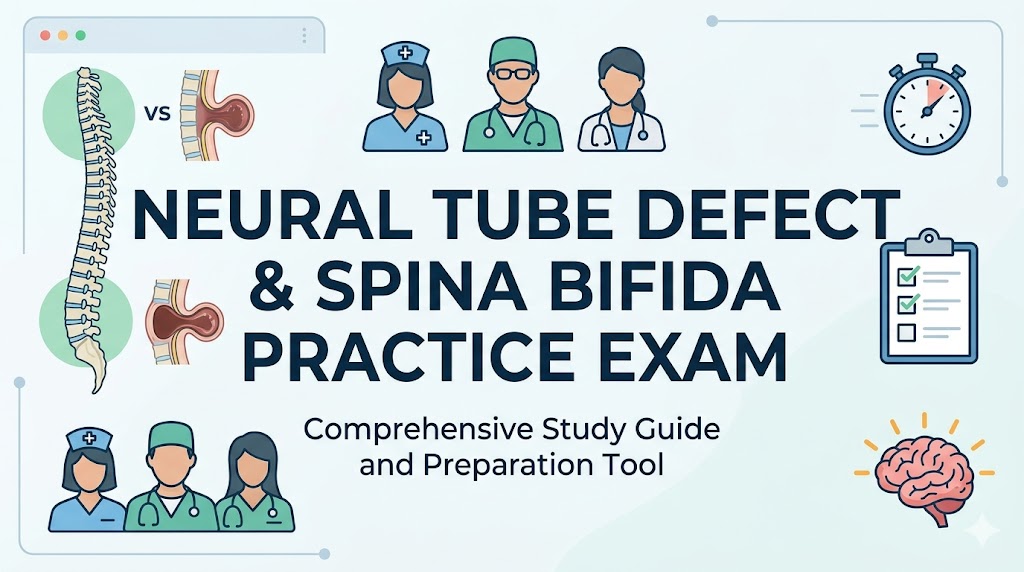 Neural Tube Defect Spina Bifida Practice Exam Banner