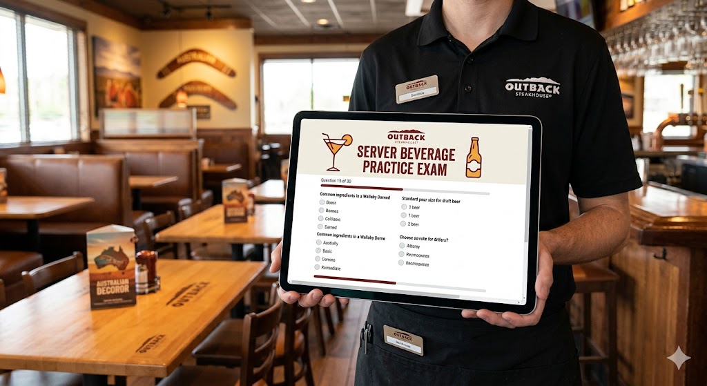 Outback Steakhouse Server – Beverage Practice Test Banner