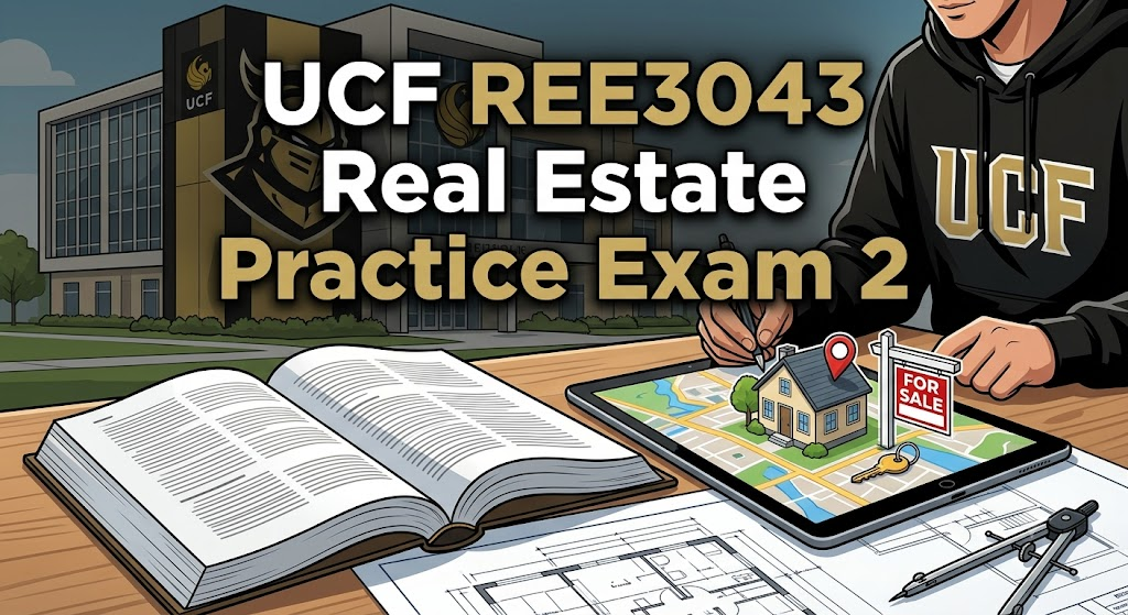 University of Central Florida (UCF) REE3043 Fundamentals of Real Estate Practice Exam 2 Banner