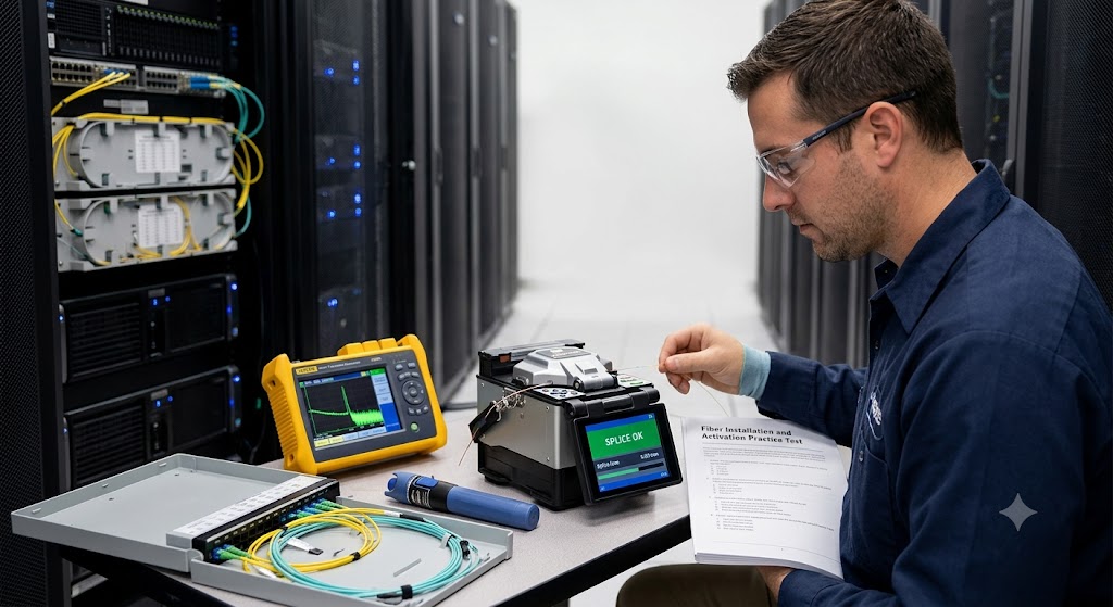 Fiber Installation and Activation Practice Test Banner