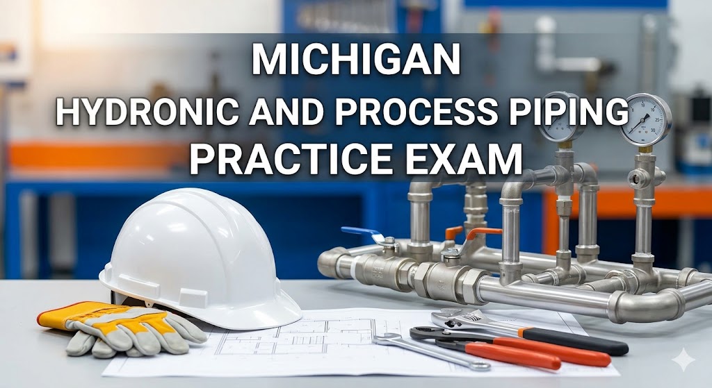Michigan Hydronic and Process Piping Practice Test Banner