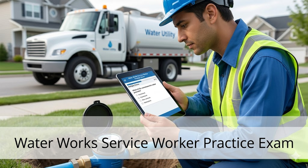 Water Works Service Worker Practice Test Banner