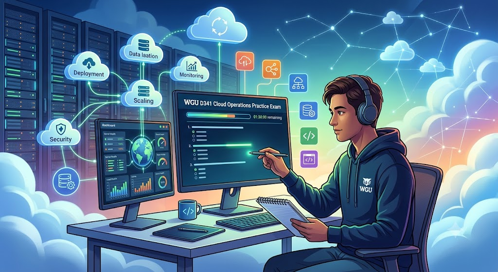 Western Governors University (WGU) ITEC3005 D341 Cloud Deployment and Operations Practice Exam Banner