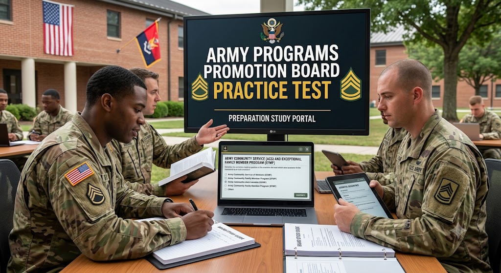 U.S. Army Promotion Board – Army Programs Practice Test Banner