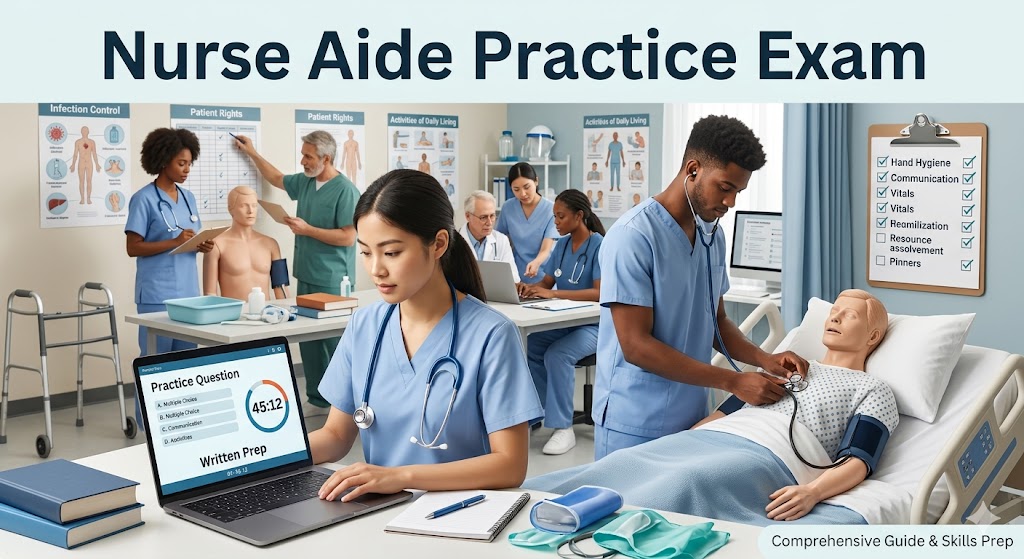 Complete Nurse Aide Practice Exam Study Guide Banner