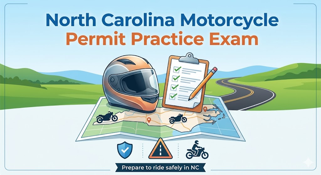 North Carolina Motorcycle Permit Practice Exam Banner