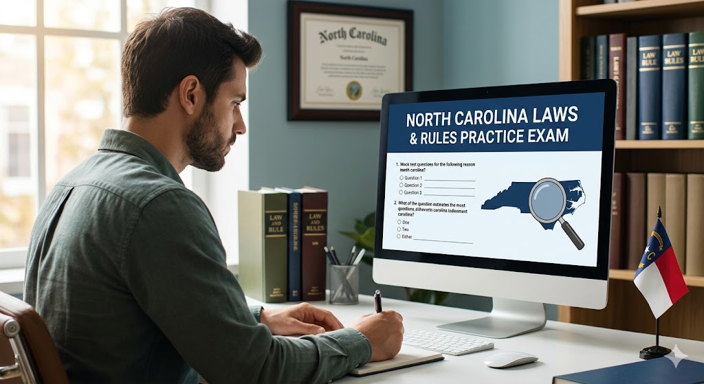 North Carolina Laws and Rules Practice Exam Banner