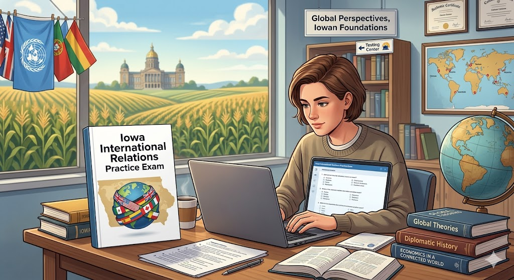 Iowa International Relations Practice Exam Banner