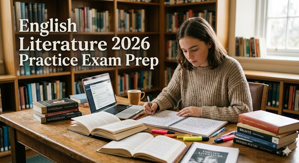 English Literature Practice Test 2026 | Exam Prep Questions and Answers Banner