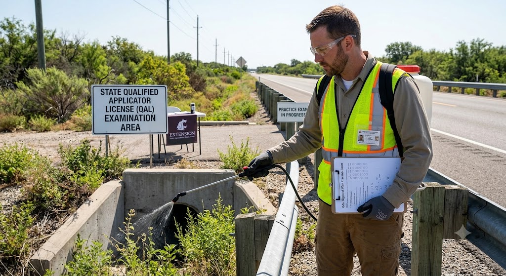 Qualified Applicator License (QAL) Right of Way Practice Exam Banner