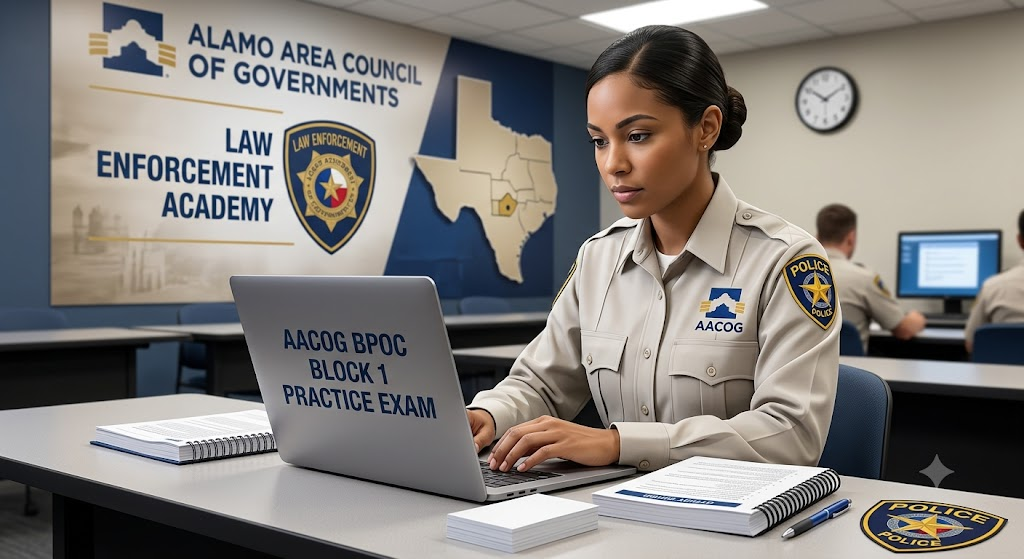 AACOG Basic Peace Officer Course (BPOC) Block 1 Practice Test. Banner