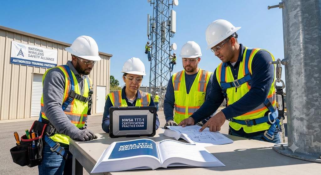 NWSA Telecommunications Tower Technician 1 (TTT-1) Practice Test Banner