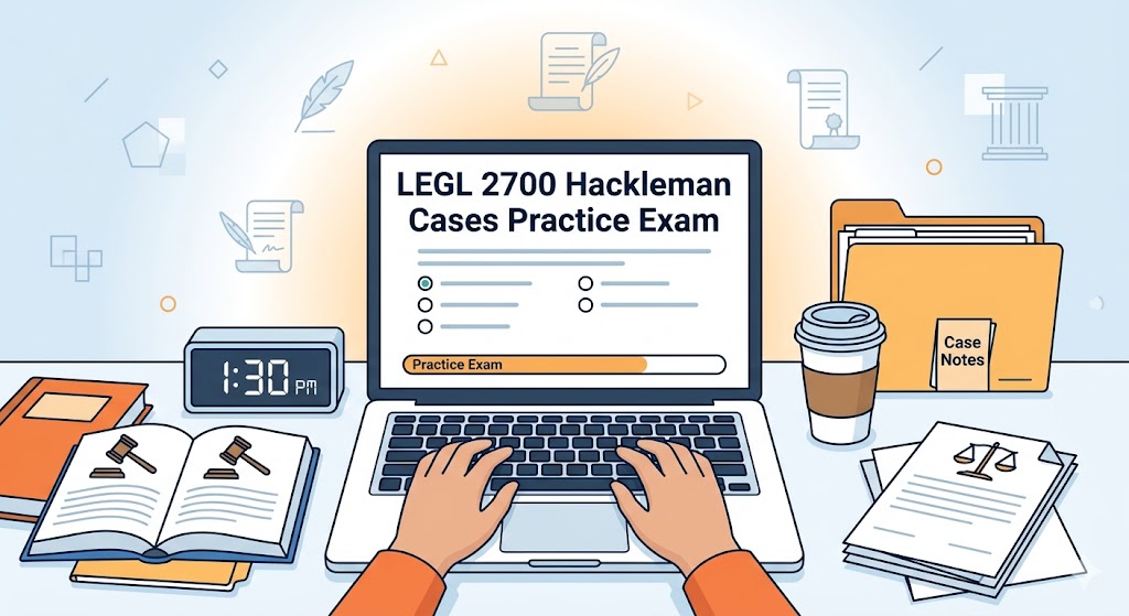 LEGL 2700 Hackleman Cases Practice Test Banner