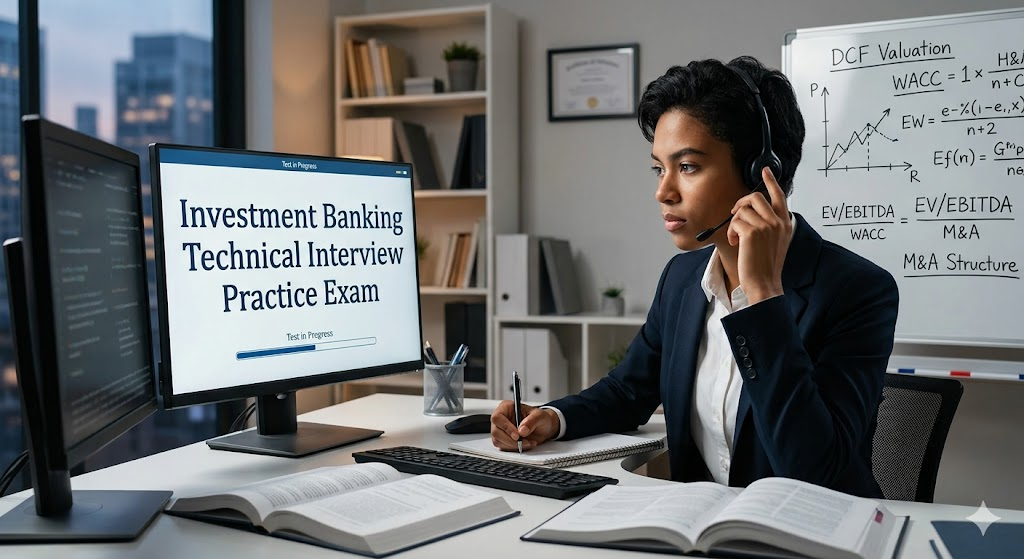 Investment Banking Technical Interview Practice Test Banner