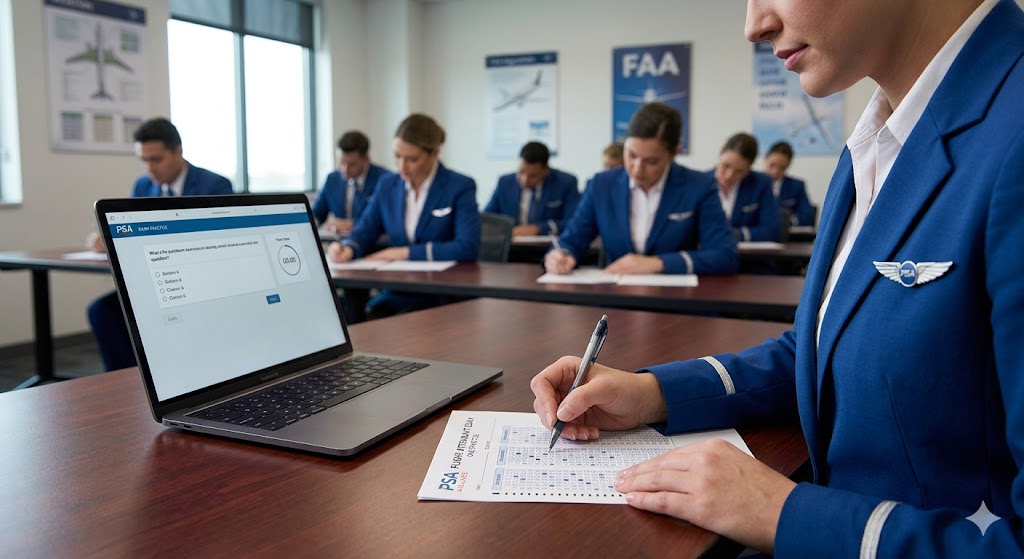 PSA Flight Attendant Exam One Practice Banner