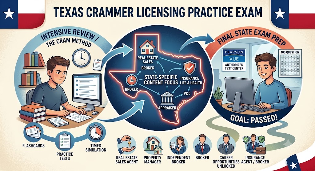 Texas Crammer Licensing Practice Exam Banner
