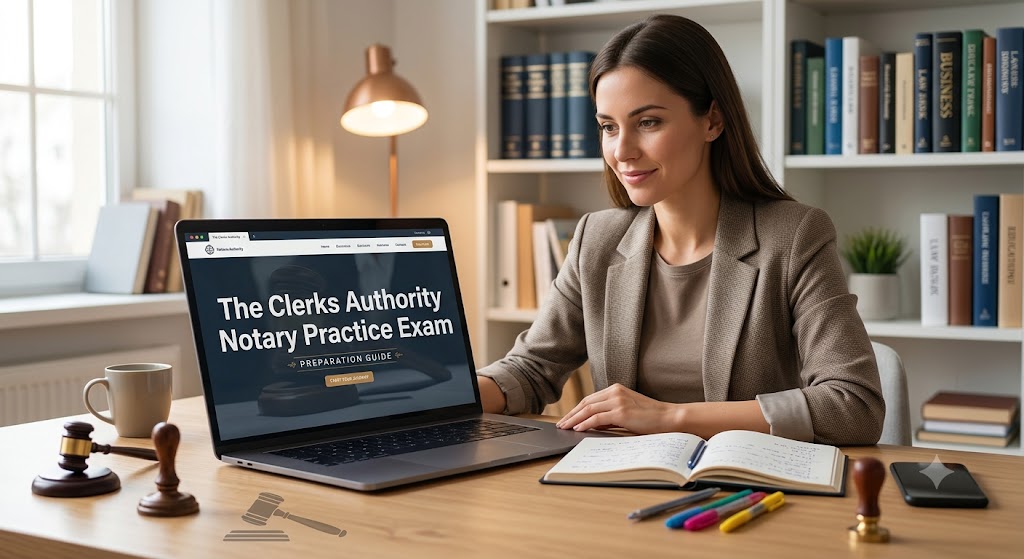 The Clerks Authority – Notary Practice Exam Banner