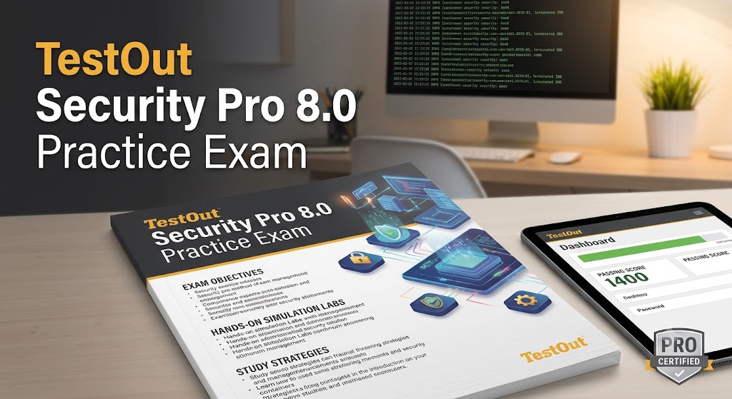 TestOut Security Pro 8.0 Practice Exam Banner