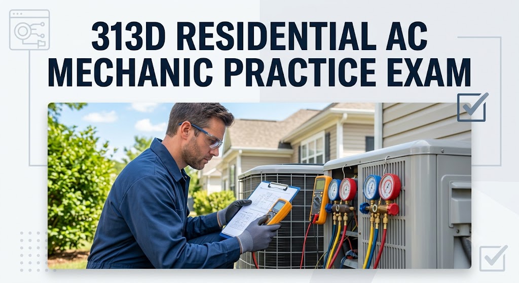 Residential Air Conditioning Systems Mechanic (313D) Certification Practice Exam Banner