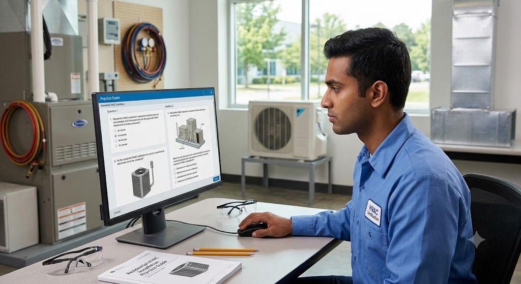 Residential HVAC Installation Practice Exam Banner