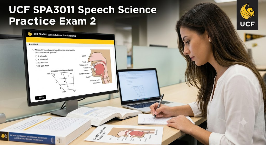 University of Central Florida (UCF) SPA3011 Speech Science Practice Exam 2 Banner