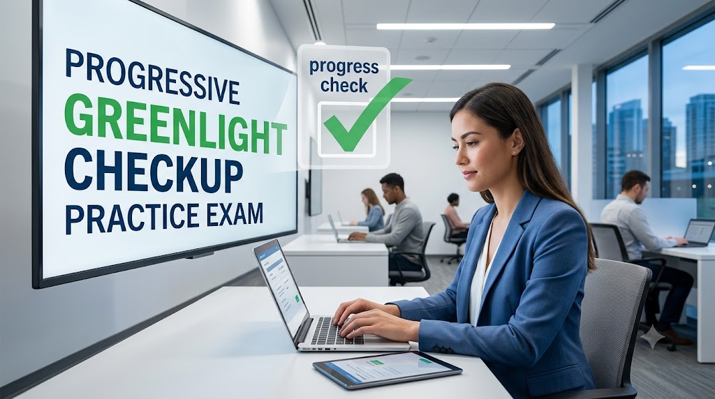 Progressive Greenlight Checkup Practice Exam Banner
