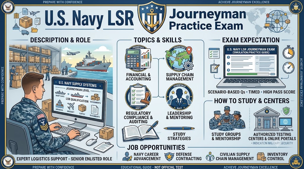 U.S. Navy Logistics Support Representative (LSR) Journeyman Practice Test Banner