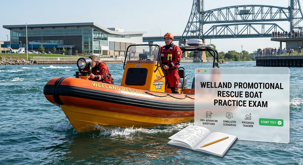 Welland Promotional Rescue Boat Practice Test Banner