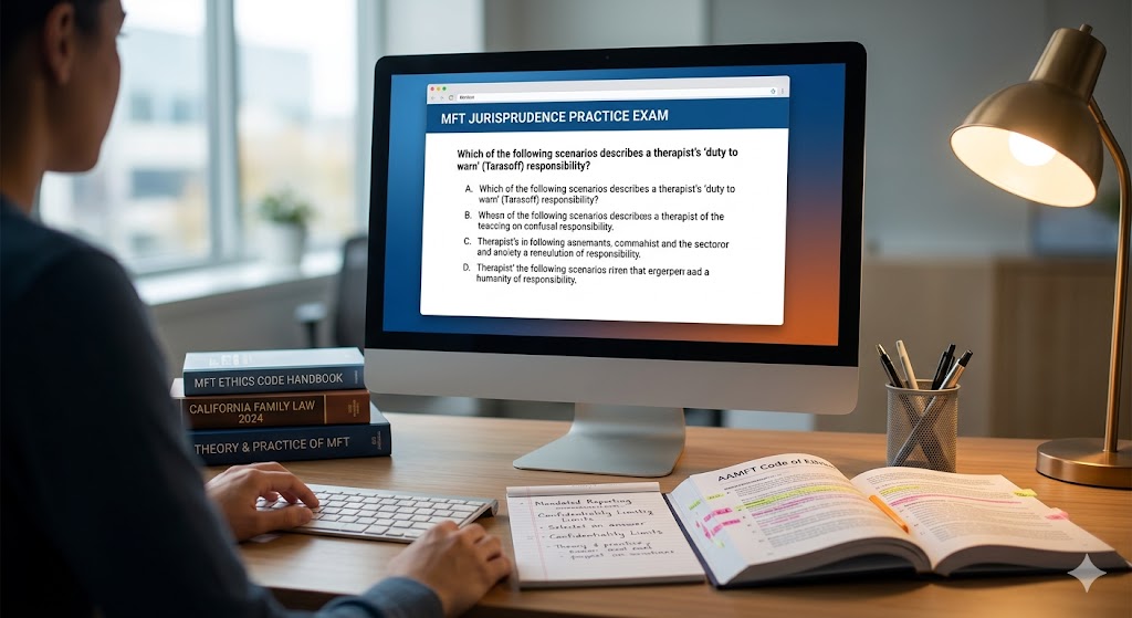 Marriage and Family Therapists (MFT) Law and Ethics Practice Exam Banner