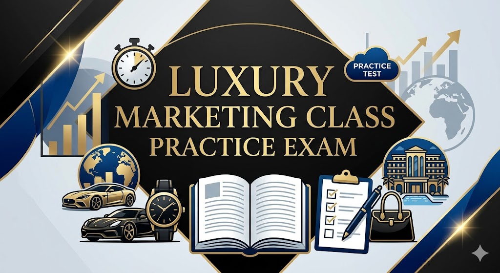 Luxury Marketing Class Practice Test Banner