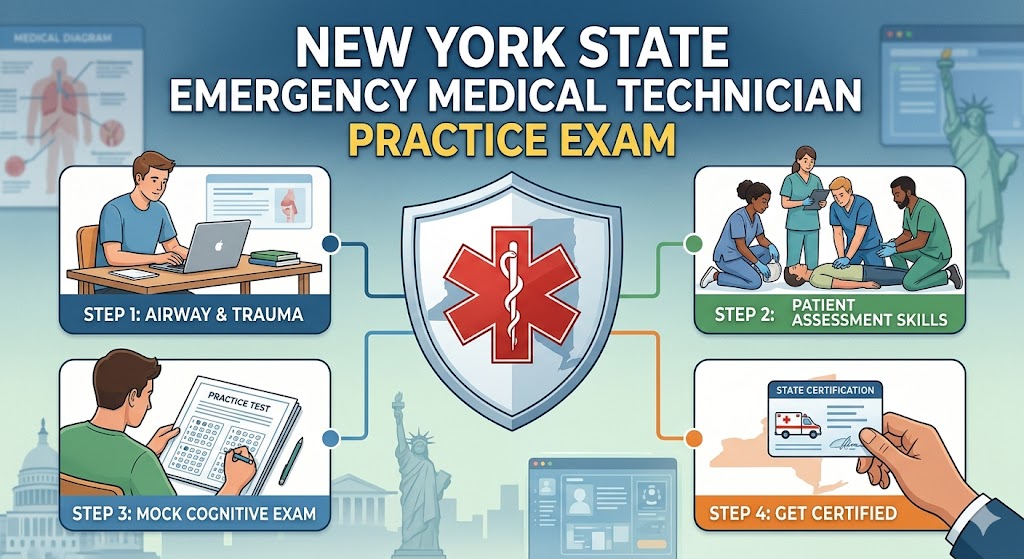 NYS EMT Practice Exam & Complete Study Guide Banner