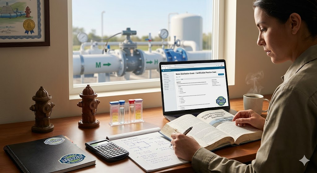 Water Distribution Grade 1 Certification Practice Exam Banner