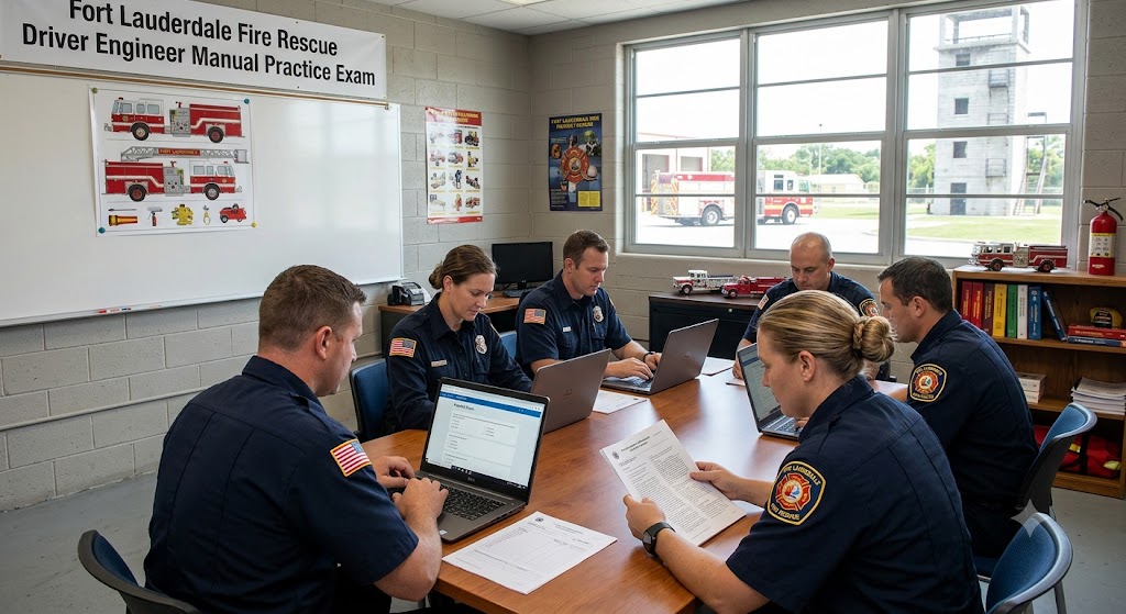 Fort Lauderdale Fire Rescue Driver Engineer Manual Practice Exam Banner