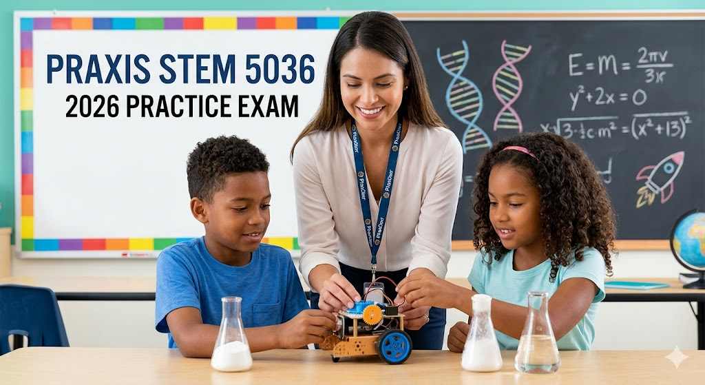 Praxis STEM for the Elementary Grades 5036 Practice Test 2026 | Exam Prep Questions Banner